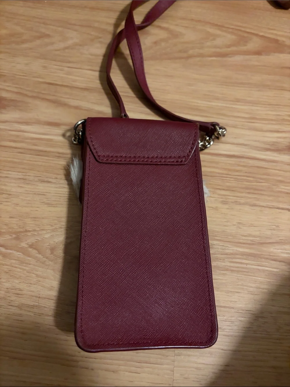 kate spade burgundy fox crossbody phone bag
